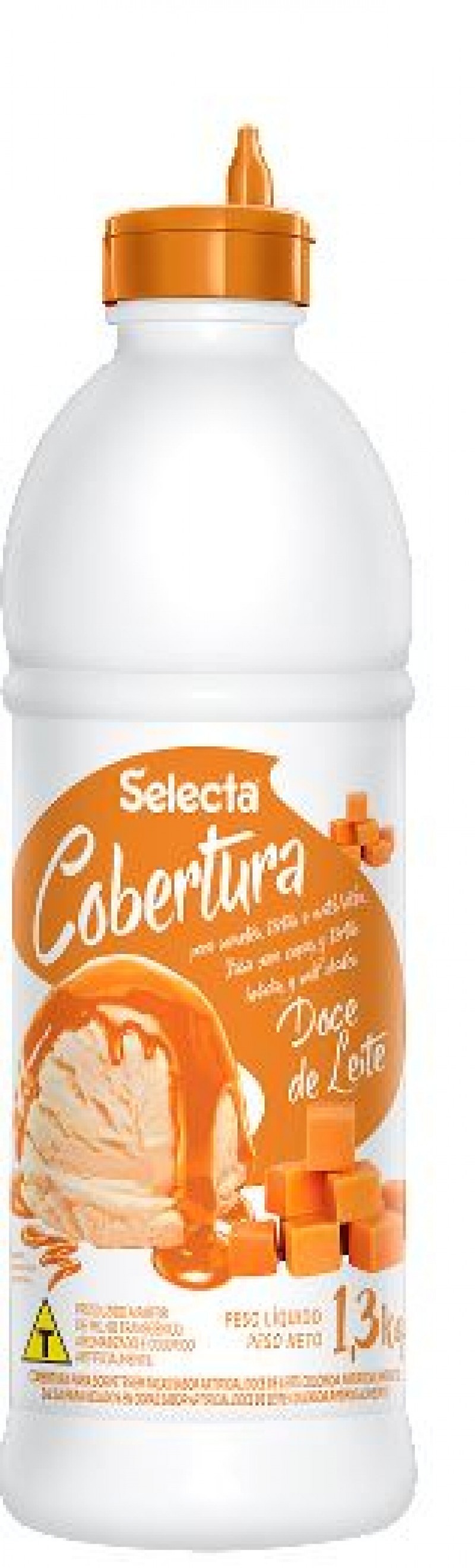 COBERTURA SORVETE SELECTA 1,3KG DOCE DE LEITE