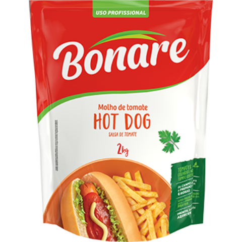 MOLHO PRONTO TOMATE BONARE 2KG HOT DOG