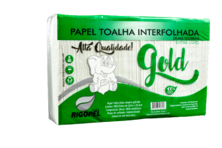 PAPEL TOALHA INTERFOLHADO GOLD 20X21,5CM 100% CELULOSE